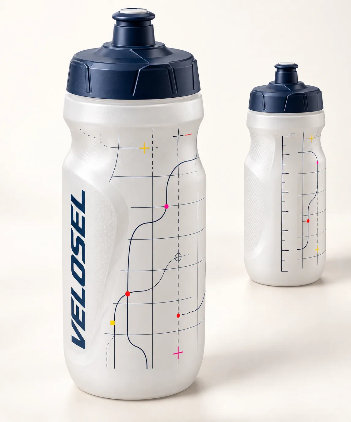 Velosel Data Grid B 600ml 無 BPA 自行車水壺商品概念圖